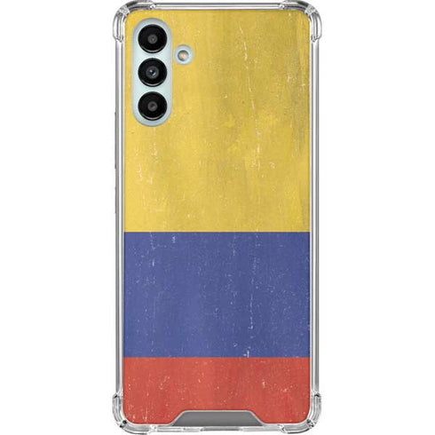 Colombia Flag Distressed Galaxy A13 5G Clear Case