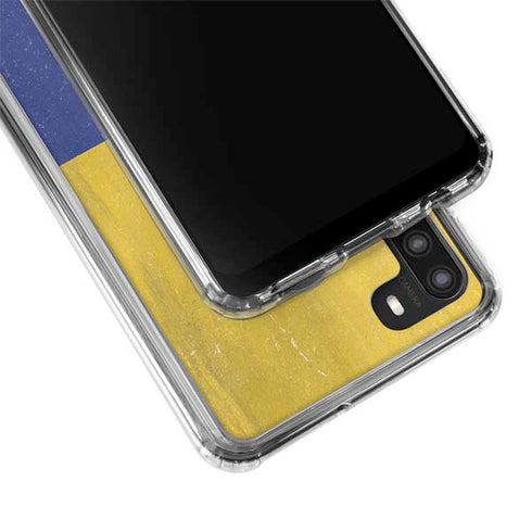 Colombia Flag Distressed Galaxy A21 Clear Case