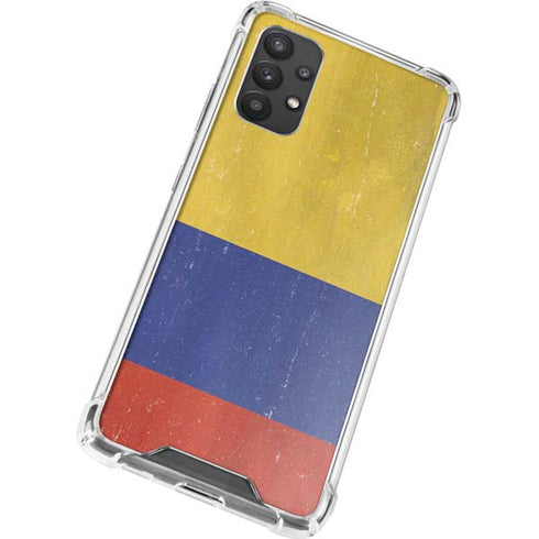 Colombia Flag Distressed Galaxy A32 5G Clear Case