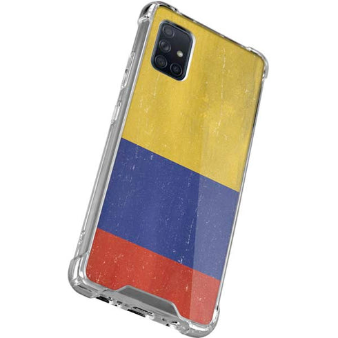 Colombia Flag Distressed Galaxy A51 5G Clear Case