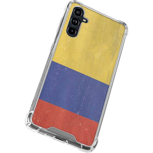 Colombia Flag Distressed Galaxy A54 5G Clear Case