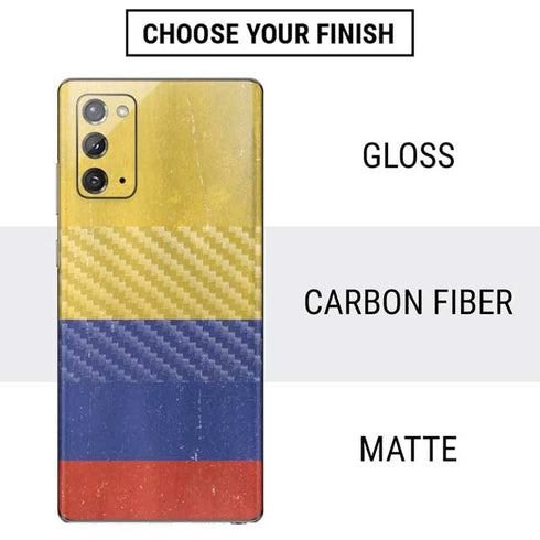 Colombia Flag Distressed Galaxy Note20 5G Skin