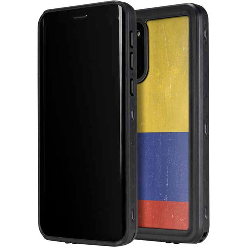 Colombia Flag Distressed Galaxy S20 Plus Waterproof Case