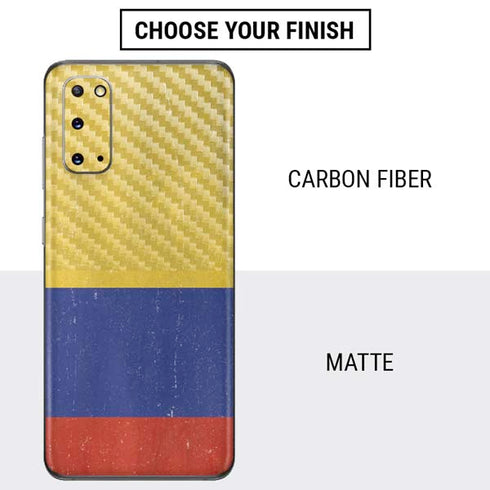 Colombia Flag Distressed Galaxy S20 Skin