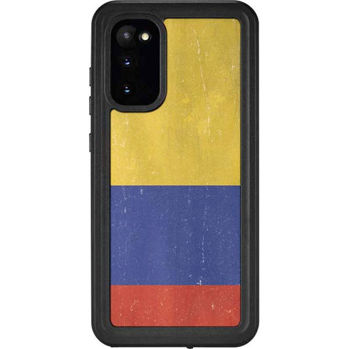 Colombia Flag Distressed Galaxy S20 Waterproof Case