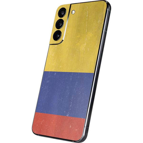 Colombia Flag Distressed Galaxy S22 Plus Skin