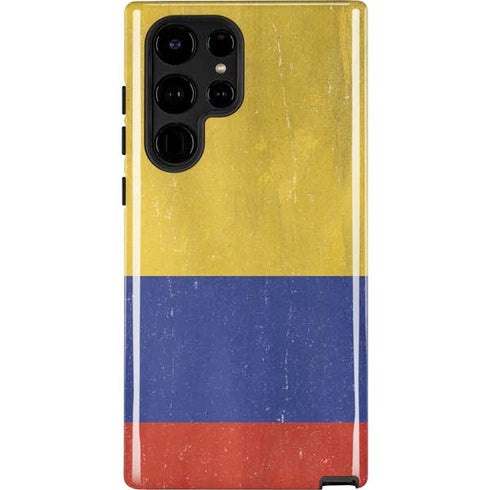 Colombia Flag Distressed Galaxy S22 Ultra Pro Case