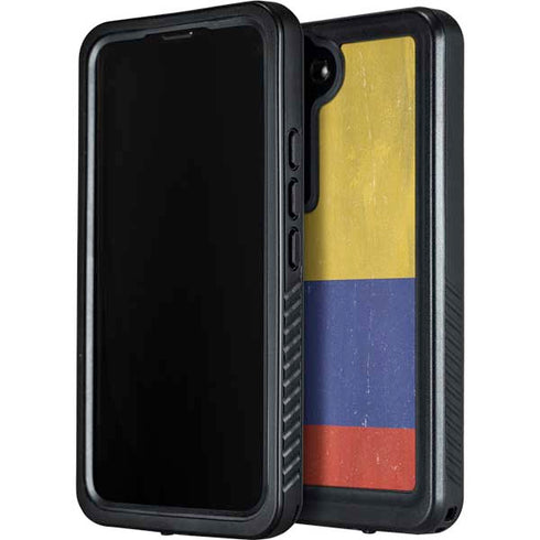 Colombia Flag Distressed Galaxy S23 Plus Waterproof Case
