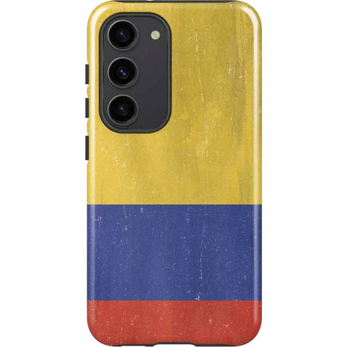Colombia Flag Distressed Galaxy S23 Pro Case