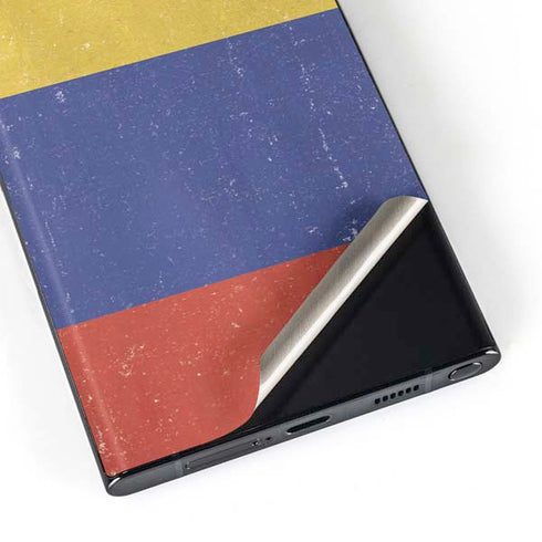 Colombia Flag Distressed Galaxy S23 Ultra Skin