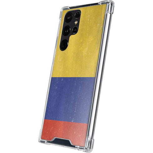Colombia Flag Distressed Galaxy S24 Ultra Clear Case