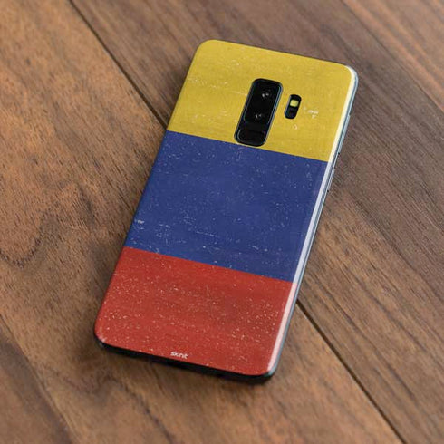 Colombia Flag Distressed Galaxy S9 Plus Skin