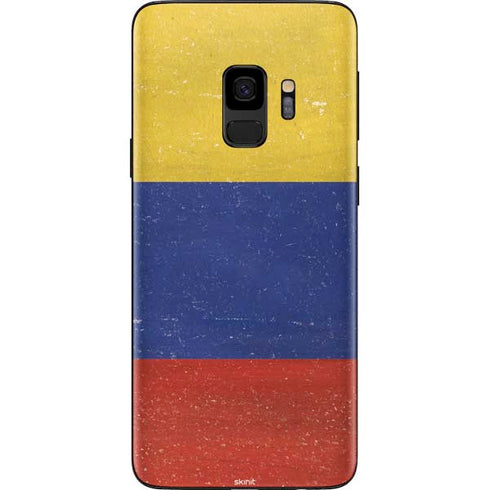 Colombia Flag Distressed Galaxy S9 Skin