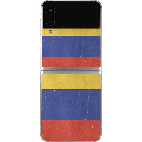 Colombia Flag Distressed Galaxy Z Flip4 5G Skin