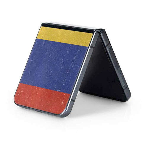 Colombia Flag Distressed Galaxy Z Flip5 5G Skin