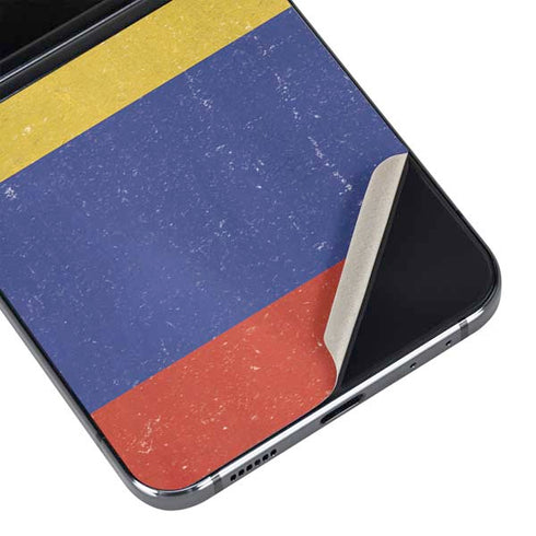 Colombia Flag Distressed Galaxy Z Flip5 5G Skin
