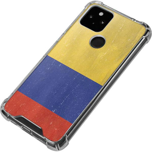 Colombia Flag Distressed Google Pixel 4a 5G Clear Case