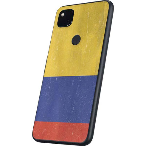 Colombia Flag Distressed Google Pixel 4a Skin
