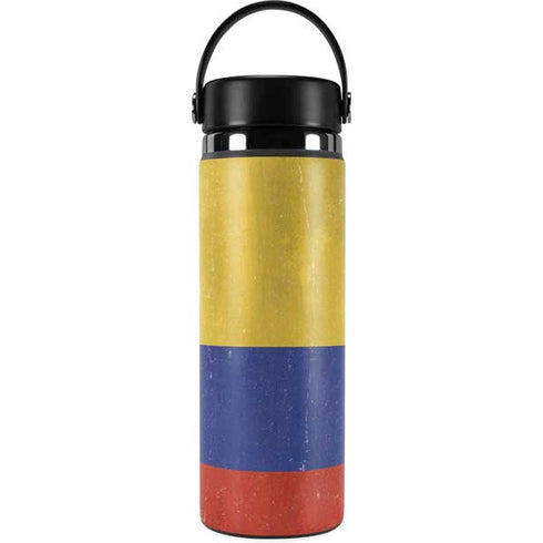 Colombia Flag Distressed Hydro Flask 20oz Wide Mouth Skin