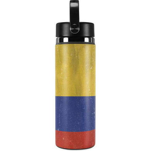 Colombia Flag Distressed Hydro Flask 20oz Wide Mouth Skin