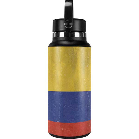 Colombia Flag Distressed Hydro Flask 32oz Wide Mouth Skin