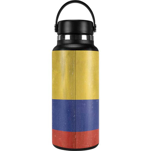 Colombia Flag Distressed Hydro Flask 32oz Wide Mouth Skin