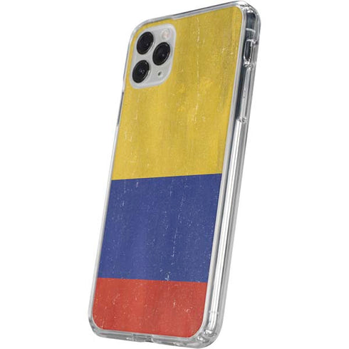 Colombia Flag Distressed iPhone 11 Pro Clear Case