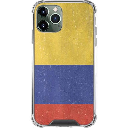 Colombia Flag Distressed iPhone 12 Pro Clear Case