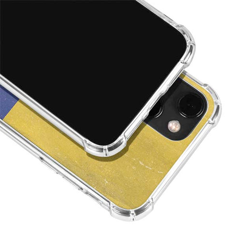 Colombia Flag Distressed iPhone 14 Plus Clear Case