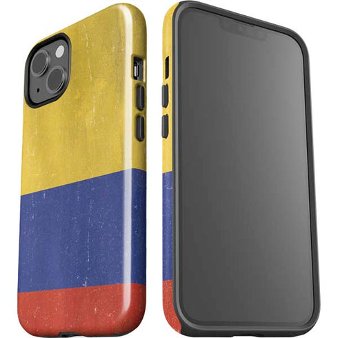 Colombia Flag Distressed iPhone 14 Impact Case