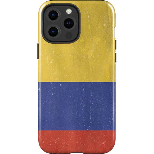 Colombia Flag Distressed iPhone 14 Pro Max Impact Case