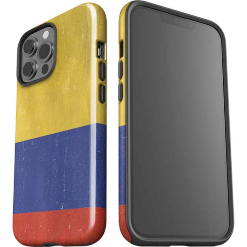 Colombia Flag Distressed iPhone 14 Pro Max Impact Case