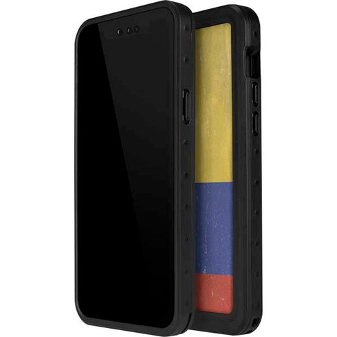 Colombia Flag Distressed iPhone 14 Pro Max Waterproof Case