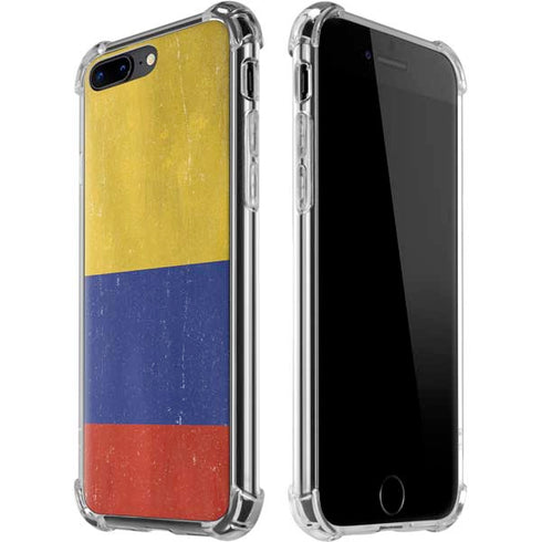 Colombia Flag Distressed iPhone 7/8 Plus Clear Case