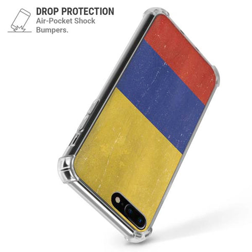 Colombia Flag Distressed iPhone 7/8 Plus Clear Case