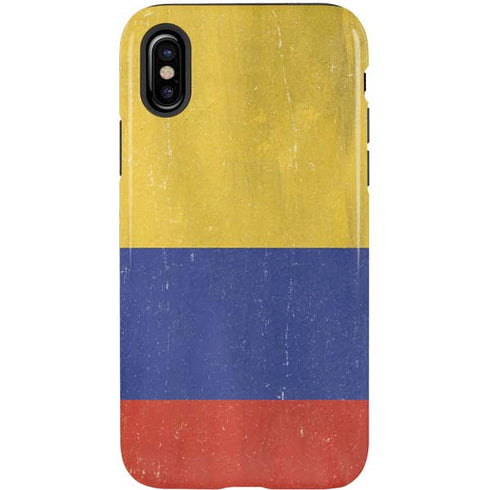Colombia Flag Distressed iPhone X Pro Case
