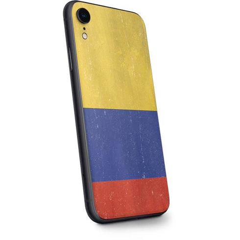 Colombia Flag Distressed iPhone XR Skin