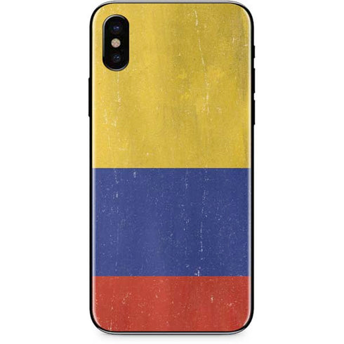 Colombia Flag Distressed iPhone XS Max Skin