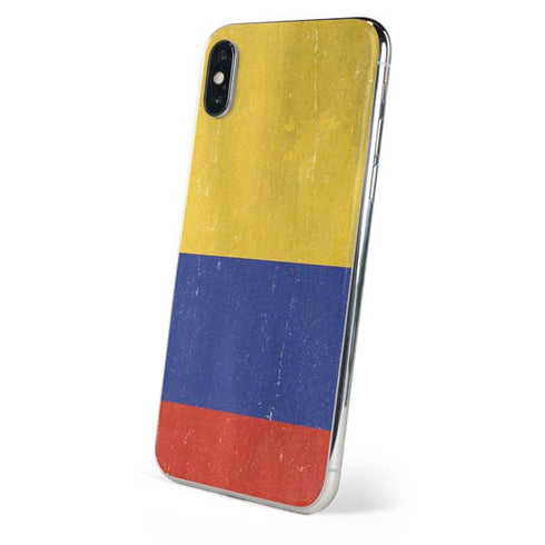 Colombia Flag Distressed iPhone XS Max Skin
