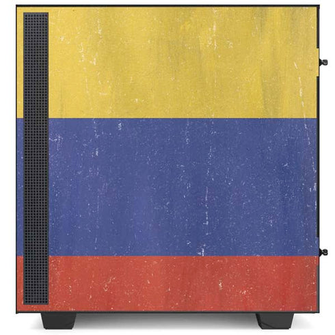 Colombia Flag Distressed NZXT H510 Compact ATX Mid-Tower Case Skin