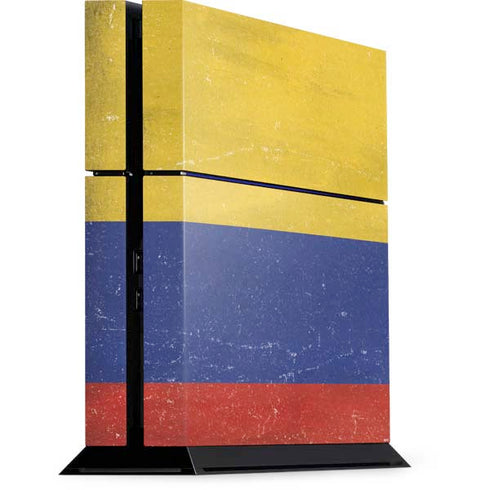 Colombia Flag Distressed PS4 Console Skin
