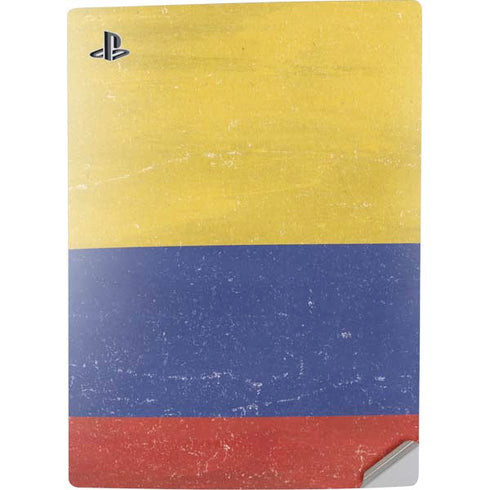 Colombia Flag Distressed PS5 Digital Edition Console Skin