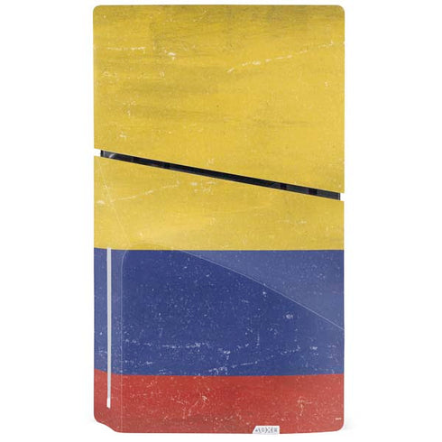 Colombia Flag Distressed PS5 Slim Disk Console Skin
