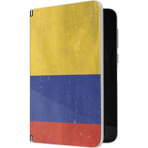 Colombia Flag Distressed Surface Duo Skin