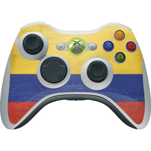 Colombia Flag Distressed Xbox 360 Wireless Controller Skin