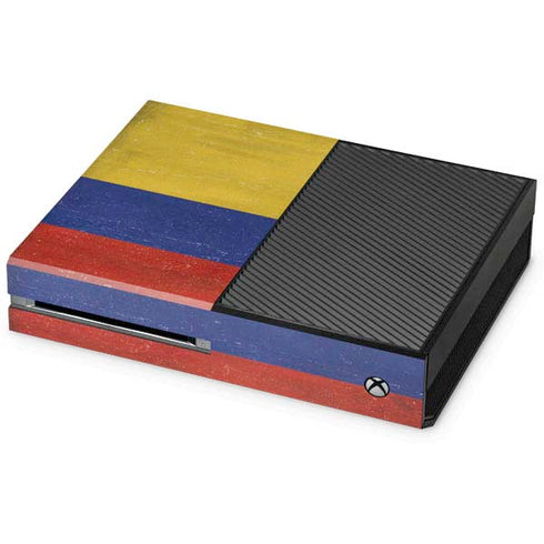 Colombia Flag Distressed Xbox One Console Skin
