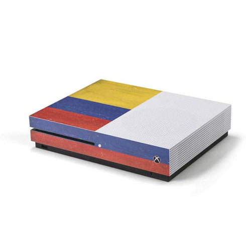 Colombia Flag Distressed Xbox One S Console Skin