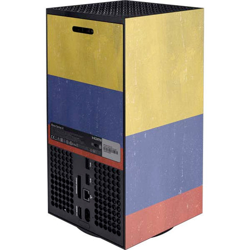 Colombia Flag Distressed Xbox Series X Console Skin