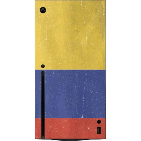 Colombia Flag Distressed Xbox Series X Console Skin