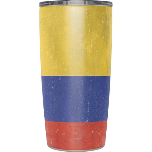 Colombia Flag Distressed Yeti 20oz Tumbler Skin
